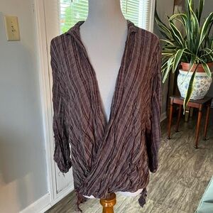 UO silence + noise purple blouse